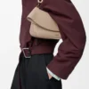 Mittlere Ola-Tasche aus glattem Kalbsleder Sand