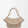 Mittlere Ola-Tasche aus glattem Kalbsleder Sand