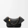 Mittlere Ola-Tasche aus glattem Kalbsleder Schwarz
