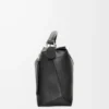 Mittlere Puzzle Edge Tasche aus klassischem Kalbsleder in Schwarz