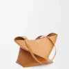 Mittlere Puzzle Fold-Tasche aus glänzendem Kalbsleder in Warm Desert