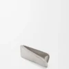 Münzkartenetui aus satiniertem Kalbsleder in Shell Grey