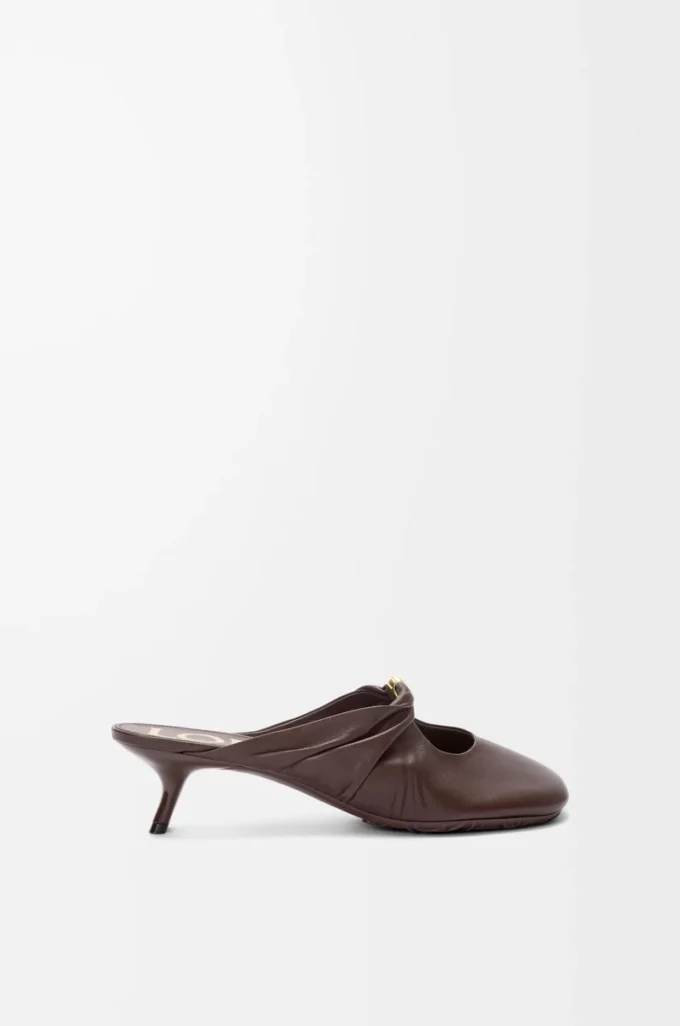 Mule aus weichem Nappalammleder Brownie