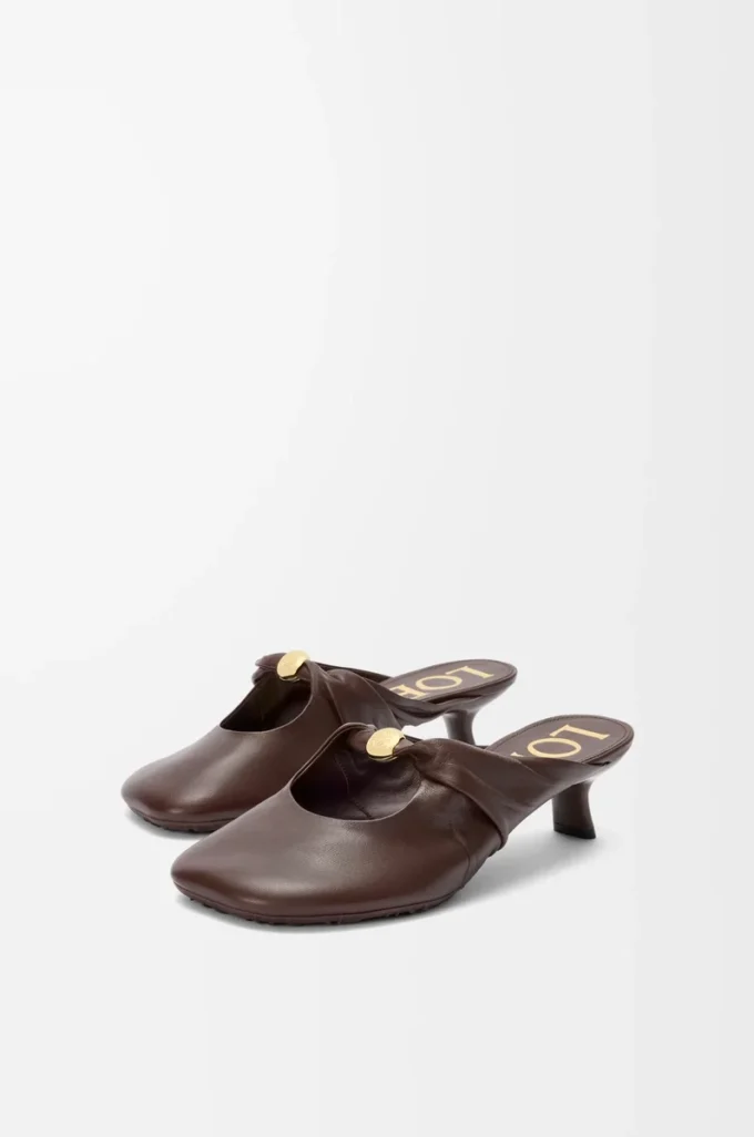 Mule aus weichem Nappalammleder Brownie