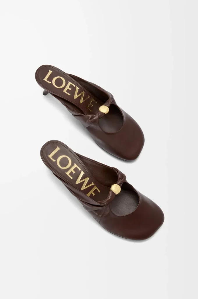 Mule aus weichem Nappalammleder Brownie