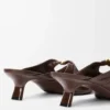 Mule aus weichem Nappalammleder Brownie