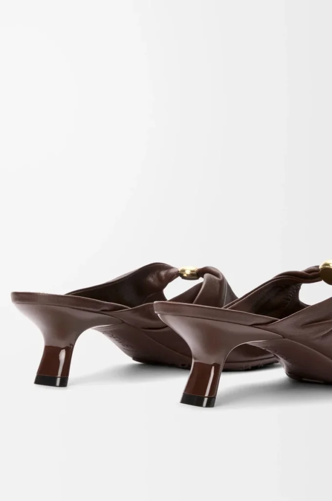 Mule aus weichem Nappalammleder Brownie