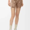 Nahtlose Shorts aus technischem Jersey in Elfenbein