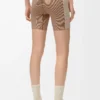 Nahtlose Shorts aus technischem Jersey in Elfenbein