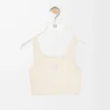 Nahtloser BH aus technischem Jersey in Elfenbein