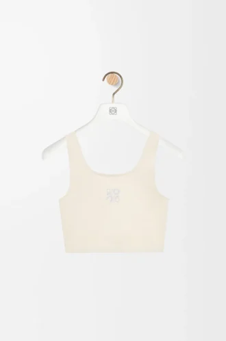 Nahtloser BH aus technischem Jersey in Elfenbein