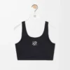 Nahtloser BH aus technischem Jersey Schwarz