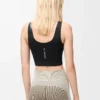 Nahtloser BH aus technischem Jersey Schwarz