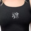 Nahtloser BH aus technischem Jersey Schwarz