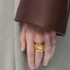 Nest-Ring aus Sterlingsilber Gold