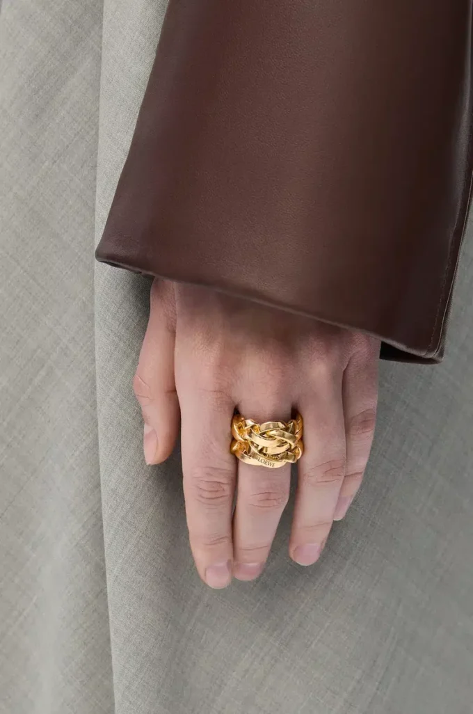 Nest-Ring aus Sterlingsilber Gold
