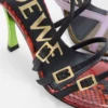 Neue Comic-Sandale aus gemischtem Leder in Multicolor