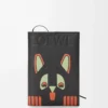 Notizbuch „Futurist Cat” aus Kalbsleder Schwarz/Mehrfarbig