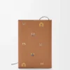 Notizbuch mit Katzenmotiv aus Kalbsleder in Mokka
