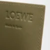 Offener Kartenhalter aus strukturiertem klassischem Kalbsleder in Dark Khaki