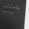 Offener Kartenhalter aus strukturiertem klassischem Kalbsleder in Schwarz