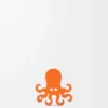 Oktopus-Würfel aus Kalbsleder Hellorange
