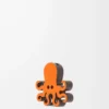 Oktopus-Würfel aus Kalbsleder Hellorange