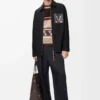 Overshirt aus Baumwolle Schwarz/Orange