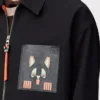 Overshirt aus Baumwolle Schwarz/Orange