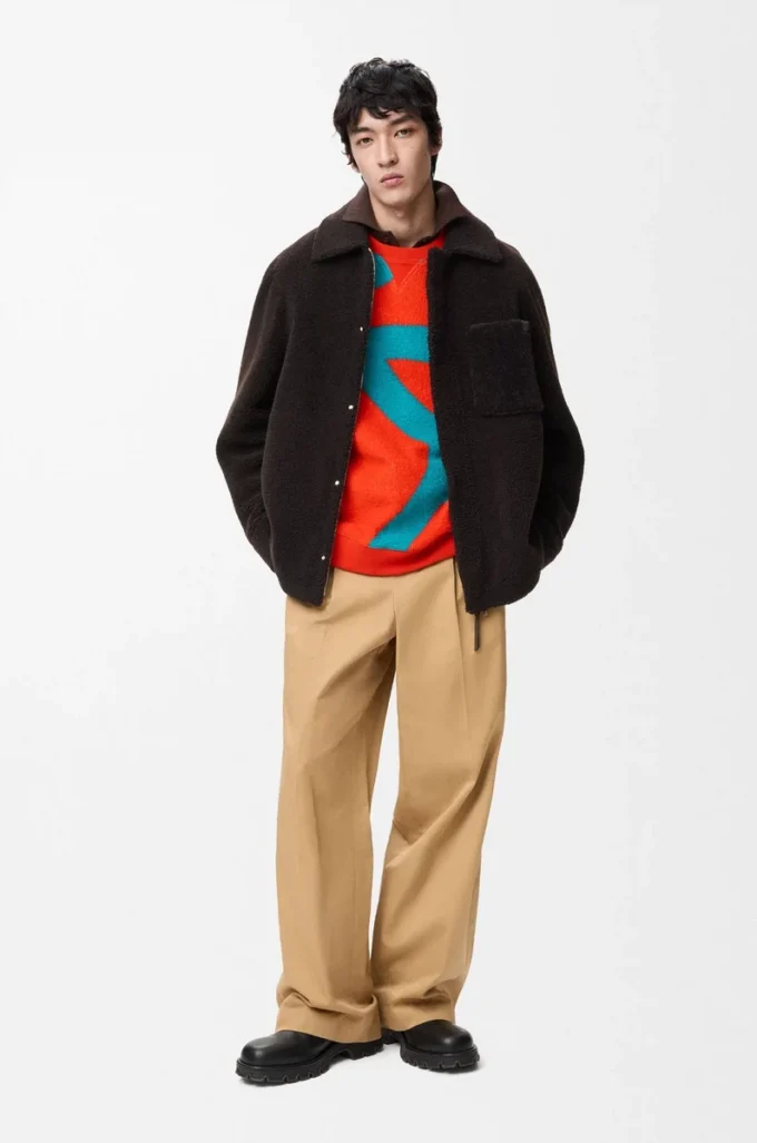 Overshirt aus Lammfell Dunkelbraun/Dunkelbraun