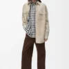 Overshirt aus weißem Lammwildleder