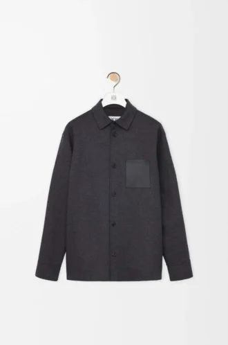 Overshirt aus Wolle und Kaschmir Charcoal Melange