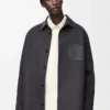 Overshirt aus Wolle und Kaschmir Charcoal Melange