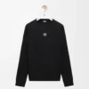 Oversized-Fit-Langarm-T-Shirt aus Baumwolle in Schwarz