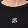 Oversized-Fit-Langarm-T-Shirt aus Baumwolle in Schwarz