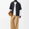 Oversized-Fit-Langarm-T-Shirt aus Baumwolle in Weiß