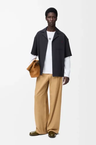 Oversized-Fit-Langarm-T-Shirt aus Baumwolle in Weiß