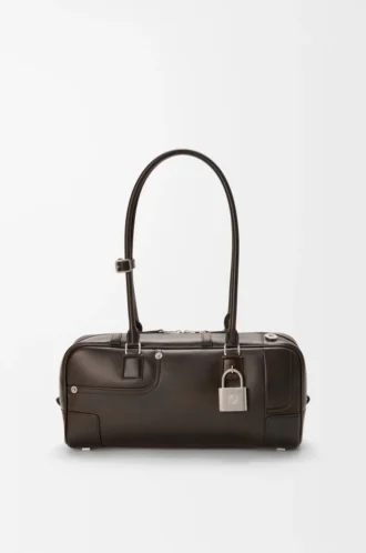 Panta Amazona 31 Cropped Bag aus glänzendem Kalbsleder in Vintage Brown