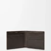 Panta-Bifold-Geldbörse aus glänzendem Kalbsleder in Vintage Brown