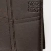 Panta-Bifold-Geldbörse aus glänzendem Kalbsleder in Vintage Brown