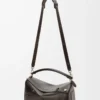 Panta große Puzzle-Tasche aus glänzendem Kalbsleder in Vintage Brown