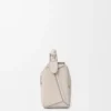 Panta kleine Puzzle-Tasche aus glänzendem Kalbsleder in Light Ghost