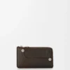 Panta Münz-Kartenetui aus glänzendem Kalbsleder Vintage Brown