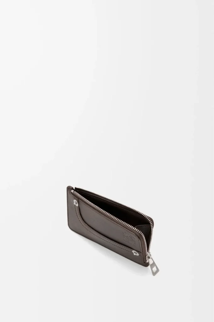 Panta Münz-Kartenetui aus glänzendem Kalbsleder Vintage Brown