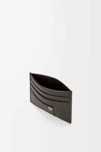 Panta schlichter Kartenhalter aus glänzendem Kalbsleder Vintage Brown