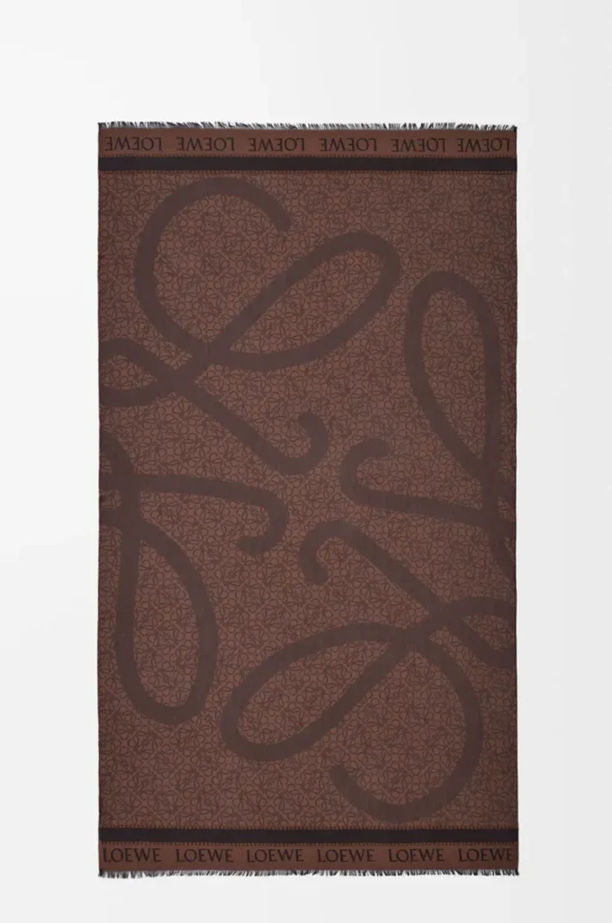 Pareo aus Baumwolle Schwarz/Braun