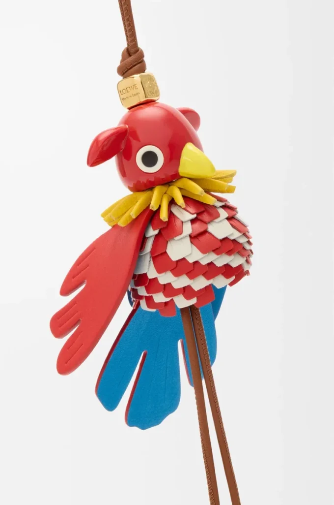 Parrot Puzz-Anhänger Hellbraun/Rot
