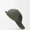 Patch-Cap aus Canvas in Khaki-Grün