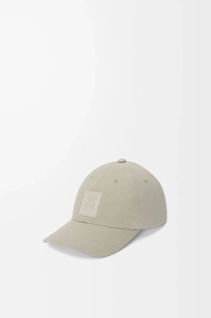 Patch-Kappe aus Canvas in Shell Grey
