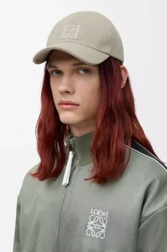 Patch-Kappe aus Canvas in Shell Grey